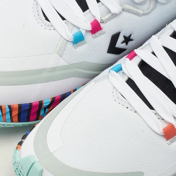 Converse All Star BB Jet Striped White Multi 172664C Basketball Sneakers - Picture 6 of 10